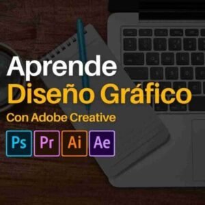 Diseño gráfico con Adobe Creative (Pack 4 en 1)